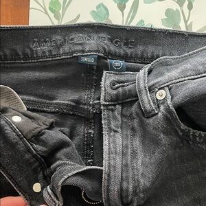 American Eagle Outfitters Women's Black Straight Jeans